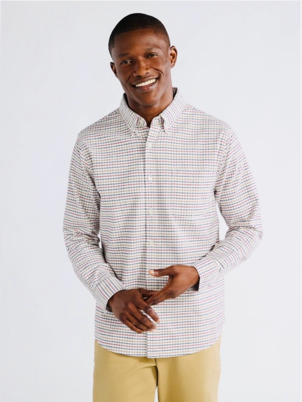 Free Assembly Men's Oxford Long Sleeve Shirt